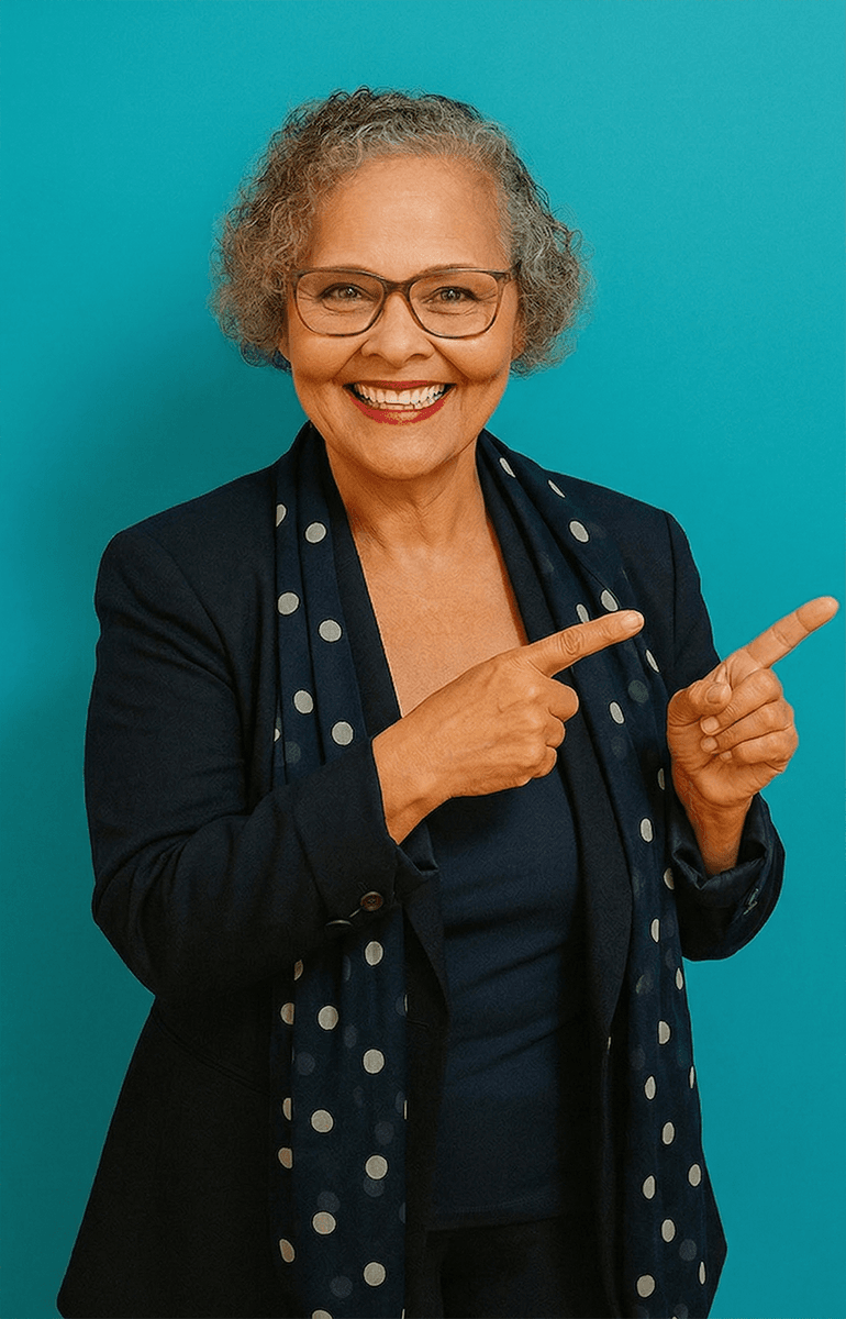 Sue teaching conversational English